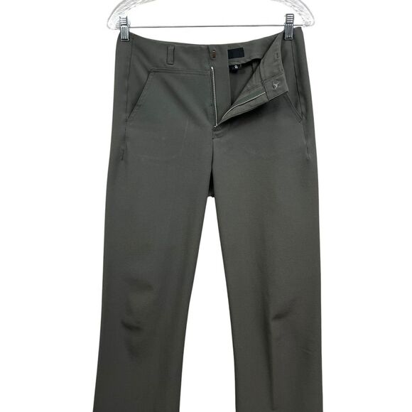 Marithe Francois Girbaud Women Trousers Pants Classic Straight Olive Gray Size 8 - Picture 3 of 12